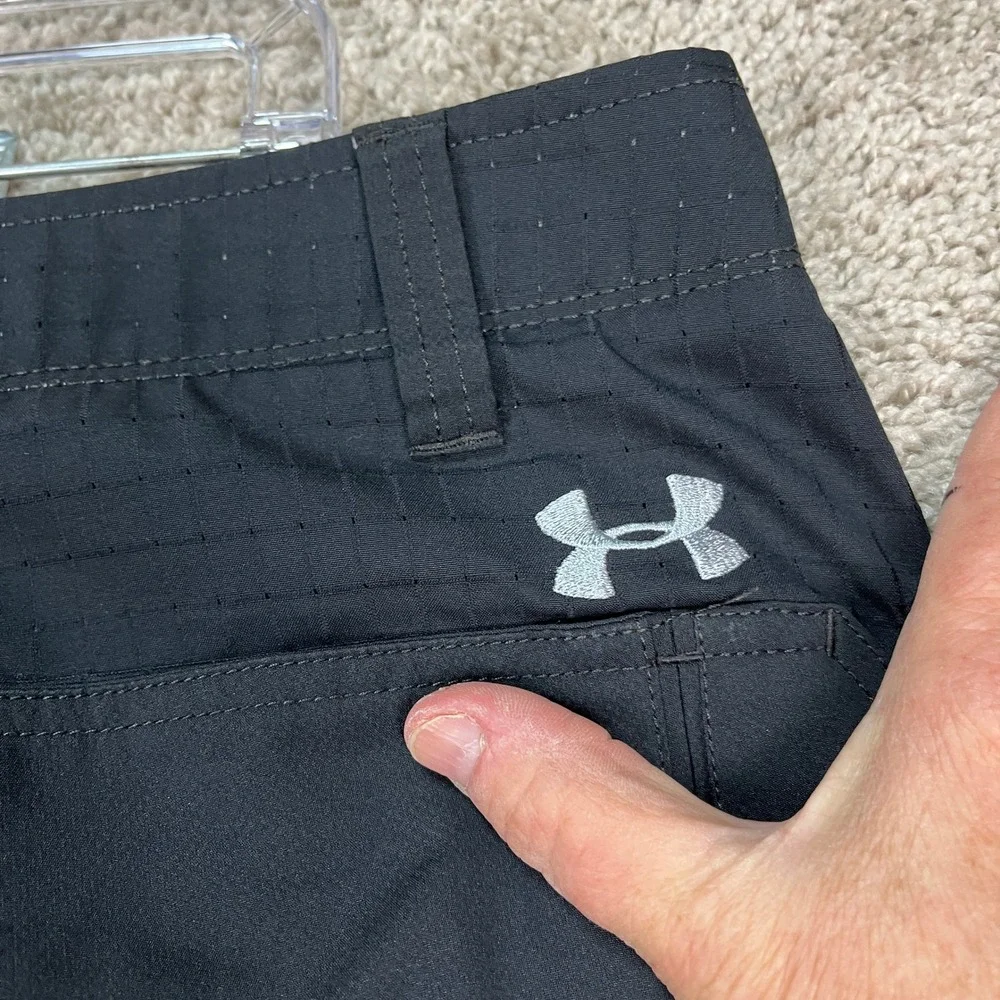 Under Armour Shorts Mens 36 Black Stretch Waistband‎ Reflective Vented Athletic